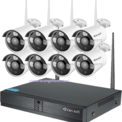 Bộ Kích Camera Vantech KIT Wifi NVR 8CH 1080P VP-0860W gồm 8 camera thân Wifi IP 2.0 MP và Đầu ghi Wifi 8 kênh 2.0 MP tích hợp Router Wifi