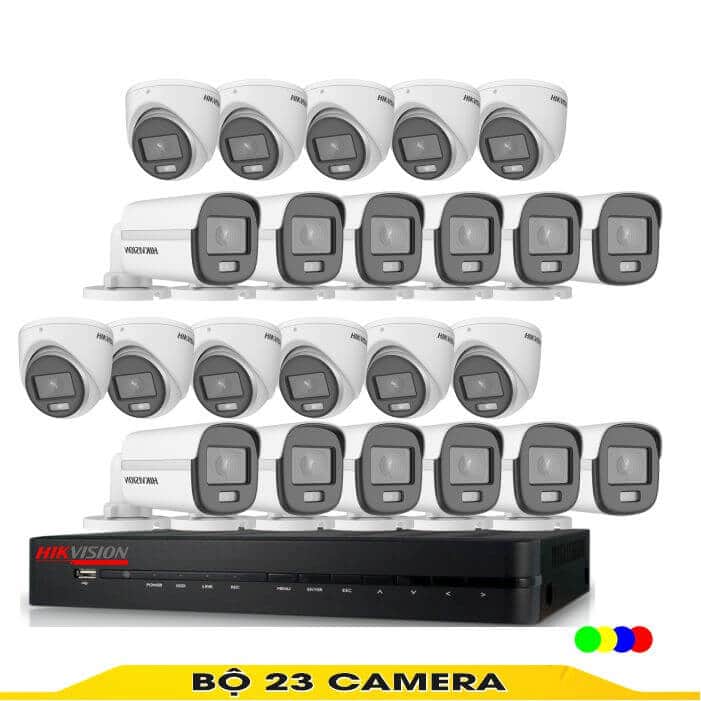 Bộ Camera 23 Mắt Có Màu Ban Đêm Hikvision 2.0MP