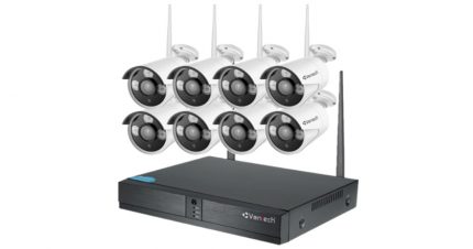 Bộ kit 8 camera IP Wifi 2MP Vantech VP-0860W