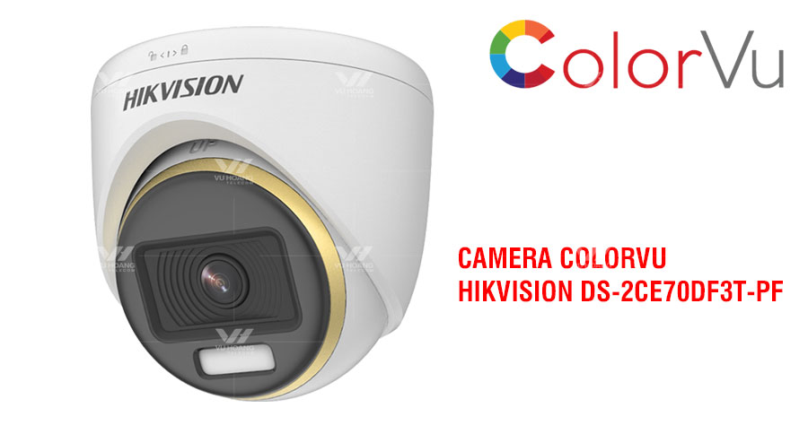 Camera HDTVI ColorVu 2MP HIKVISION DS-2CE70DF3T-PF giá rẻ