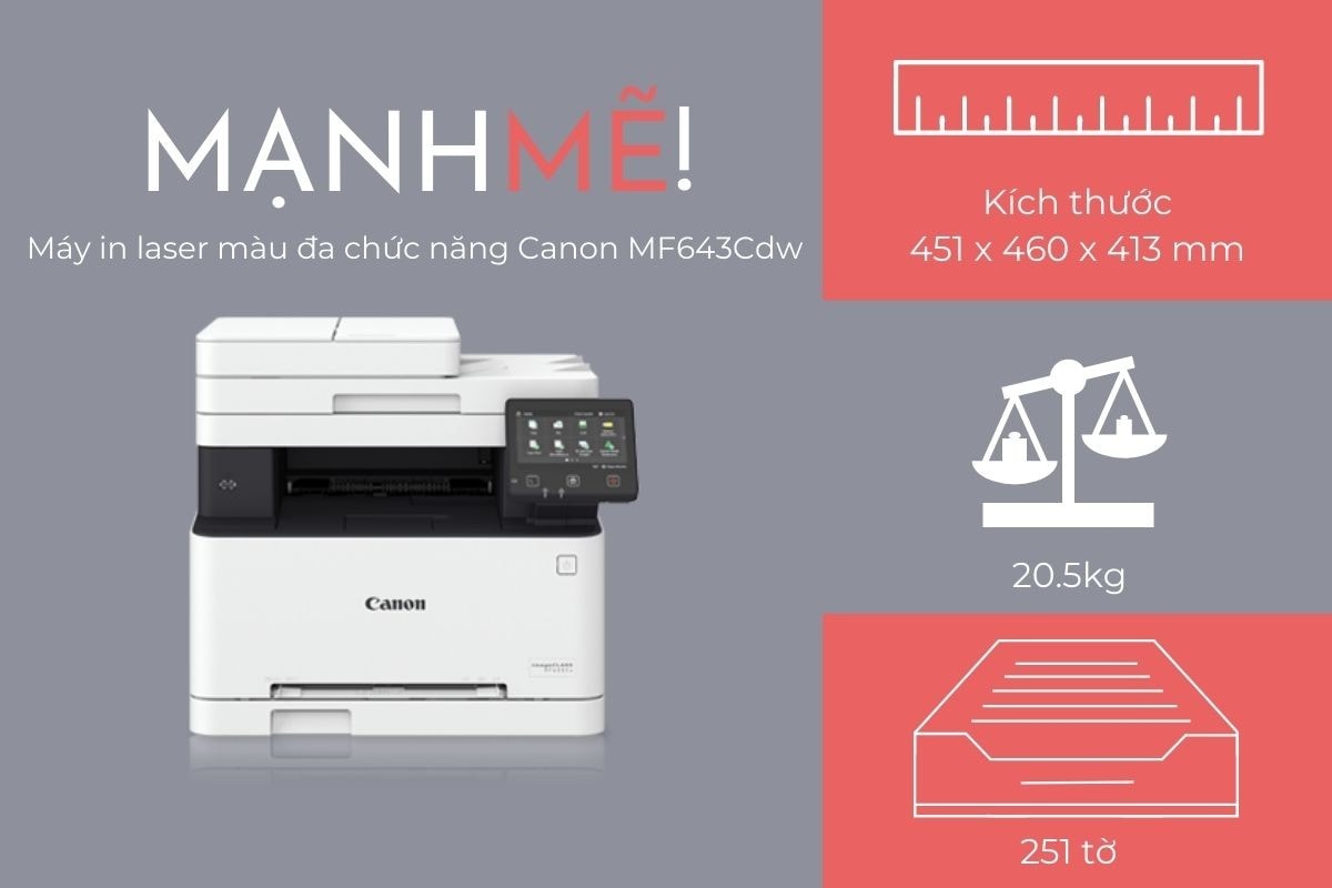 thiết kế máy in mf643cdw